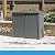Suncast Lockable Outdoor 2 Door Cabinet Deck Box with Adjustable Shelf for Lawn, Garden, Patio, and Pool Accessory Storage, Cool Gray