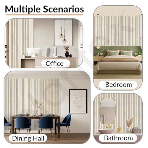 Image of Plantex Louvers Panel for Wall /8 Feet Wall Panels /3D Charcoal Panel for Interior Walls Decor - Pack of 7 Covers - 56 Sq. Ft, Size-1 Feet x 8 Feet (YD-1202)