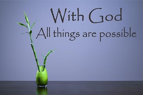 con Dios todas las cosas son posibles vinilo vinilo pegatinas de pared frases palabras decoración arte letras vinilo arte arte arte arte arte arte