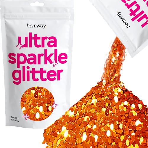 Hemway Ultra Sparkle Glitter Copper 100g Super Chunky
