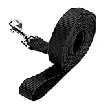 Dog Leash, Itery Pet Durable Leash Strap for Puppy Pet Leash Rope 6-feet Long 3/4 Inch Wide (Black, 6 Feet)
