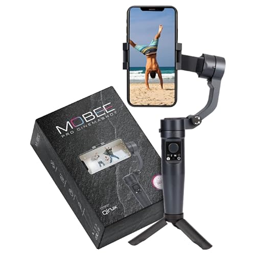 Qinux Mobee Pro Cinemashot - Gimbal movil Estabilizador para Smartphone Soporte de teléfono antivibración Gimbal Estabilizador para Móvil de 3 Ejes Trípode estabilizador diseño Plegable y portátil