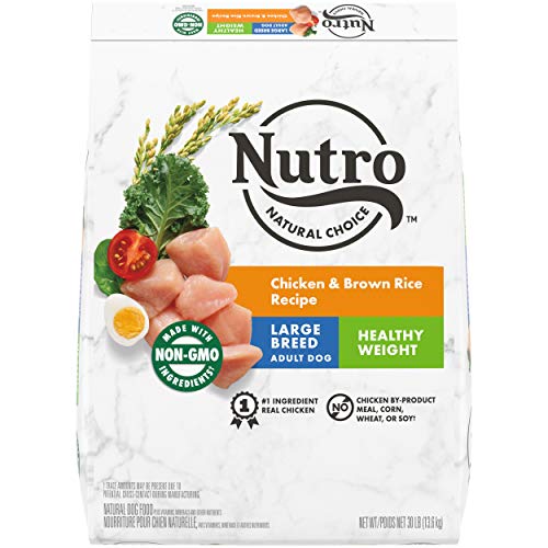 NUTRO NATURAL CHOICE Healthy Weight Large Breed Adult Dry Dog Food, Chicken & Brown Rice Recipe Dog Kibble, 30 lb. Bag