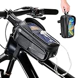 East Leaf フレーム バッグ 自転車用 防水 EVAケース スマホ収納 TPUタッチパネル 6.8インチ対応 トップチューブ型