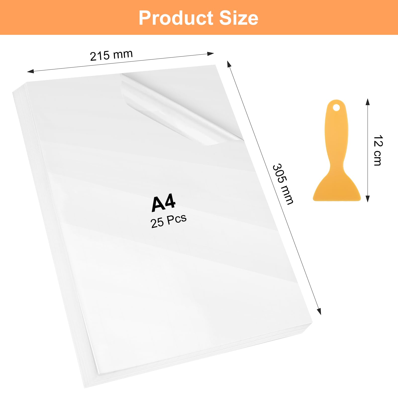 Pack De 30 Láminas Para Plastificar En Frío A4 - Autoadhesivas, PVC Transparente, 80 Micras