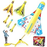 Jasonwell 外遊び ロケットランチャー 外遊び おもちゃ 知育玩具 キッズ用ロケット 子ども用アウトドア おもちゃ ギフトおもちゃ 室内遊び 子供に ジャンプロケット 男の子 女の子 小学生が喜ぶプレゼント 外遊びグッズ キーズ 誕生日 ギフト クリスマス プレゼント 贈り物 6歳以上 (イエロー、6)