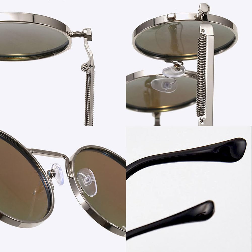 Retro Spring Punk Sunglasses Fashion Round Shades UV400