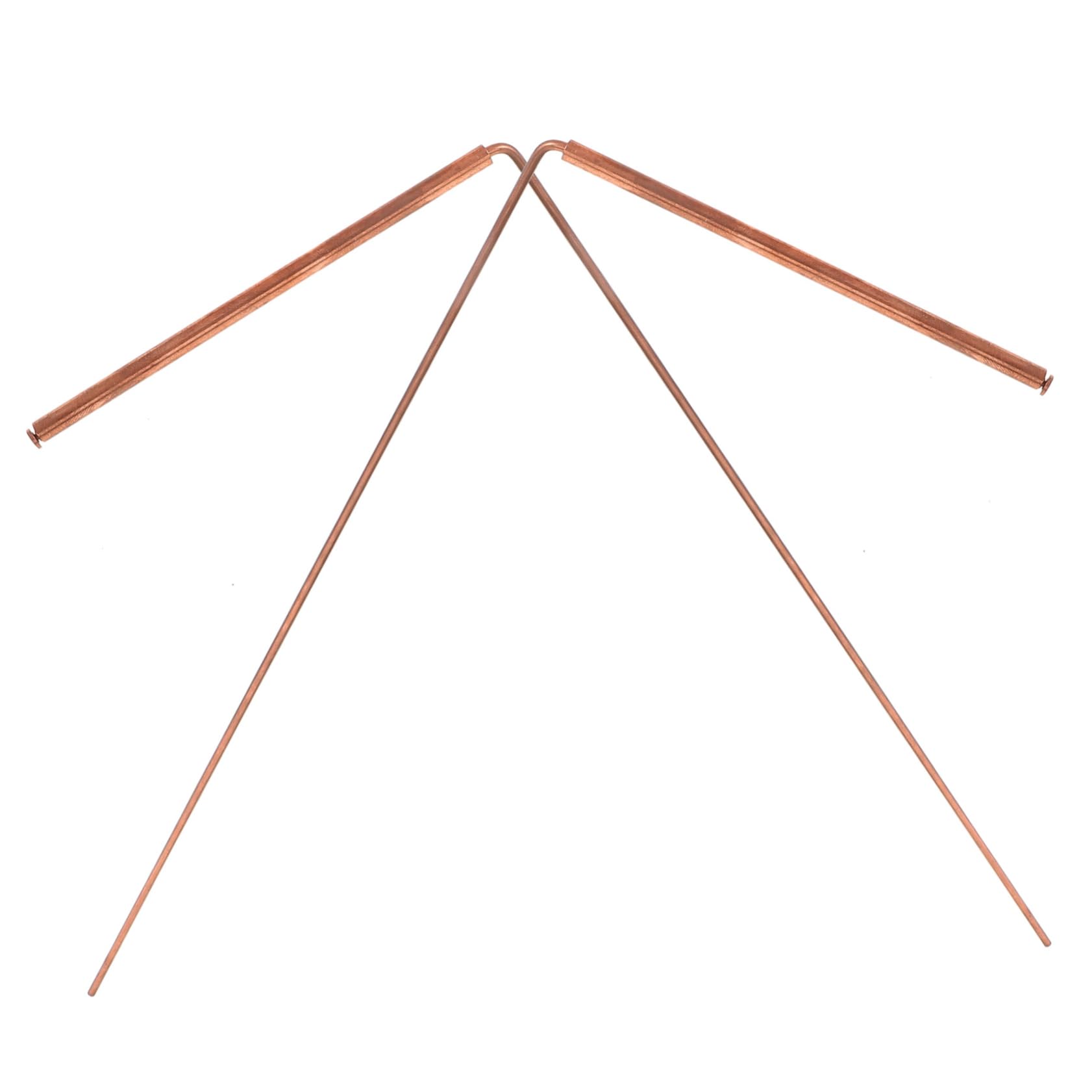 Mipcase Prospecting Rod Brass 2pc Dowsing Rods Divining Rods for Water Diving Gold