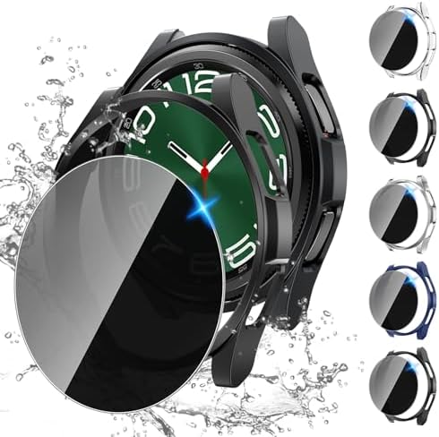 Tensea 5+5PCS for Samsung Galaxy Watch 6 Classic Screen Protector Case 47mm