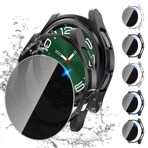 Tensea 5+5PCS for Samsung Galaxy Watch 6 Classic Screen Protector Case 47mm