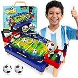PowerKing Tabletop Foosball Tables with Protable Box, Mini Tabletop Foosball Table Games Competitive Sports Games, Tabletop Slingshot Games Toys for Fun Family