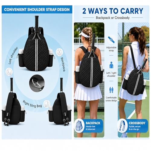 Mochila de tenis multifuncional e impermeable para jugadores de bádminton 3