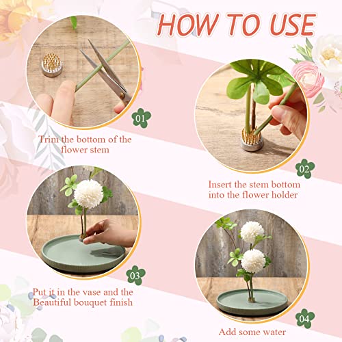 24 Pieces Flower Frogs For Arrangements Flower Arranger Flower Pin Holder Fixed Tools For Floral Plant Small Vase Ikebana Decoration Supplies, Gold 0.91 Inch, 1.02 Inch, 1.34 Inch #TOP3