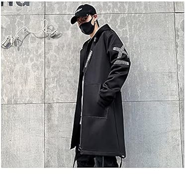 PEXIZUAN Autumn Men Hooded Jackets Print Harajuku