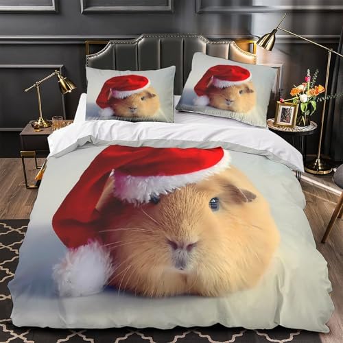 Parure de lit gnomes de Noël microfibre super douce avec impression 3D haute définition - 2