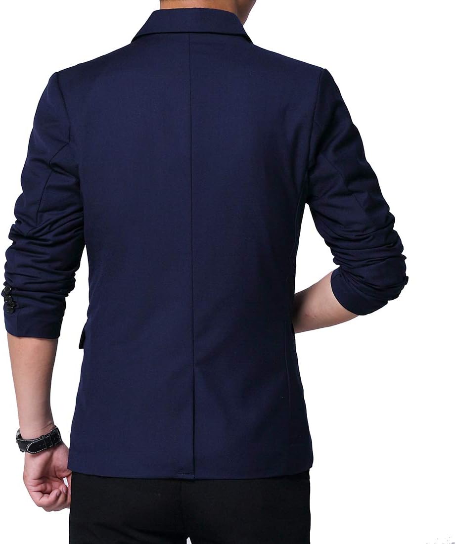 DAVID.ANN Men's Fit Casual One Button Blazer Jacket - Image 2