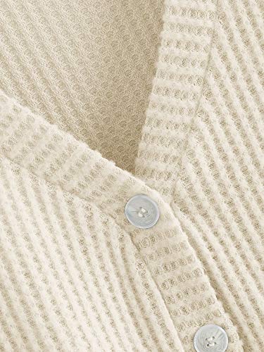Image of SweatyRocks Women's Long Sleeve Button Front V Neck Soft Cardigan Sweaters