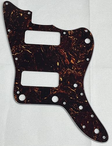 For Fit Japan Jazzmaster P90 No control hole Style Guitar Pickguard (4 Ply Brown Tortoise)