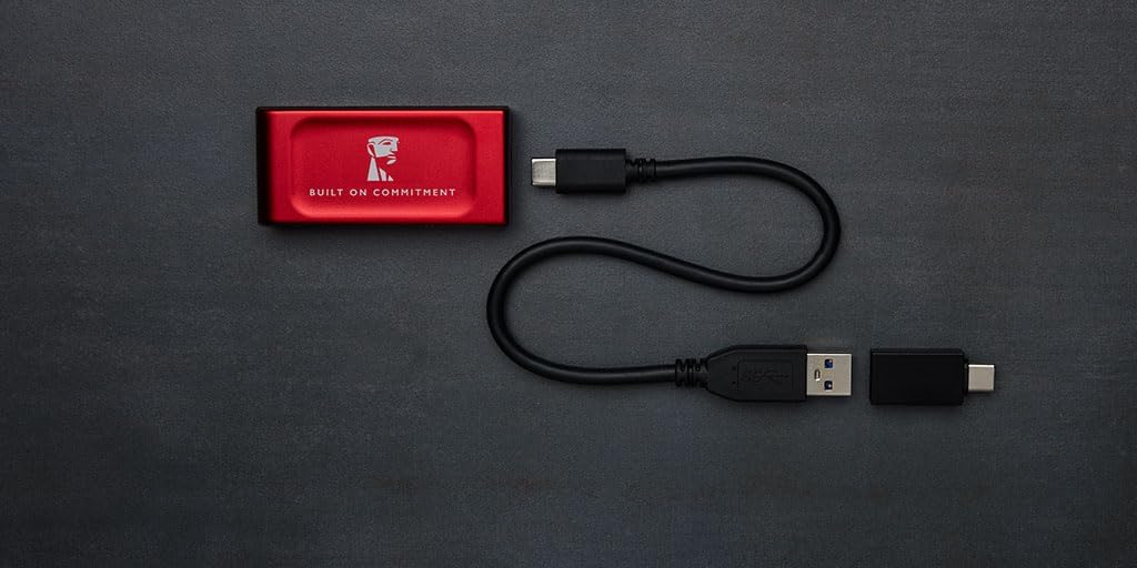 Kingston XS1000 2TB Portable SSD Red| Pocket-Sized | USB 3.2 Gen 2