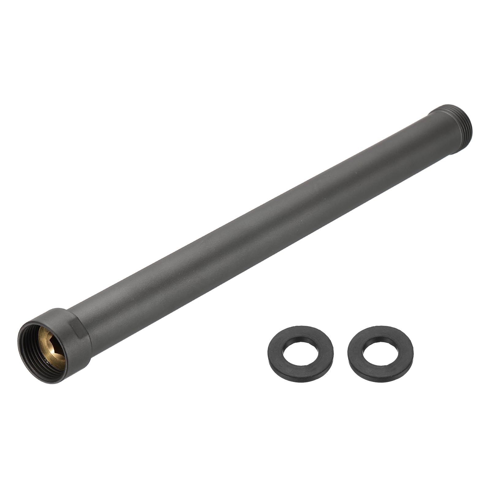sourcing map G3/4 Shower Arm Extension, 31.5 cm Copper Showerhead Extender Pipe Water Outlet, Straight Longer Shower Tube to Add Height for Bathroom, Gardens, Beaches, Gray