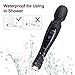 Cordless Wand Massager with 12 Speed Vibration Modes, USB magnetic Charger, Whisper Quiet, Waterproof, Handheld, Cordless for Neck Shoulder Back Body Massage, Sports Recovery & Muscle Aches - Black