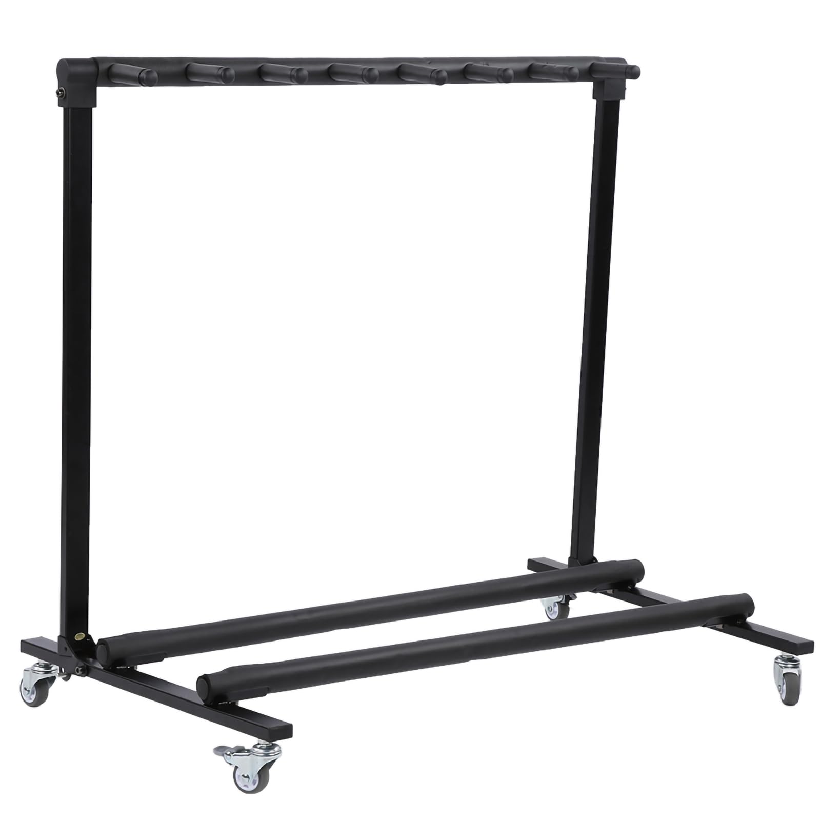 Supporto per chitarra, multiplo per chitarra elettrica pieghevole universale per basso + ruote (FL-17L 7 testine)