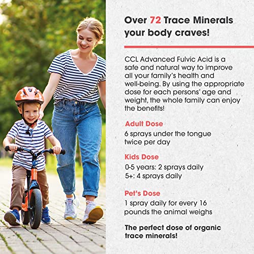 Ccl Supplements Advanced Fulvic Acid And Humic Acid Trace Mineral Liquid Spray Supplement. 70+ Ionic Organic Vital Minerals & Electrolytes, Similar Benefits Of Shilajit & Drops (4 Oz, 120 Servings) #TOP4