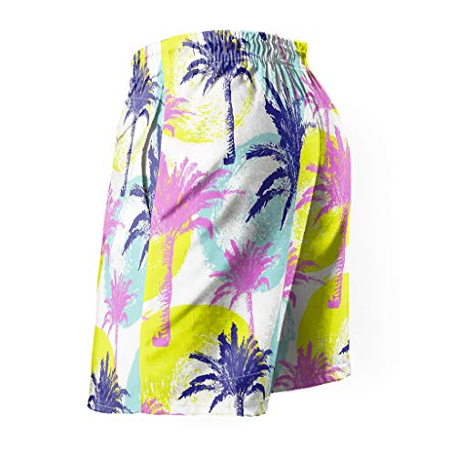 Ktewqmp Zomerzwembroek met tropische regenwoudpalm voor mannen, zwembroek met zakken - Image 3