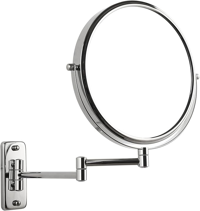Espejo de Maquillaje de Pared 8" Cromo Doble Cara 1X/10X Brazo Extensible miniatura 4