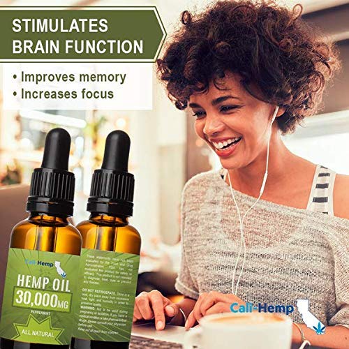 (2 Pack) Pure Organic Hemp Oil Extract 60000mg for Anxiety Relief Stress Relief & Pain Relief- All Natural Hemp Drops Ingestible & Topical Use - Vegan - Non-GMO - Plant Based-Peppermint - Image 5