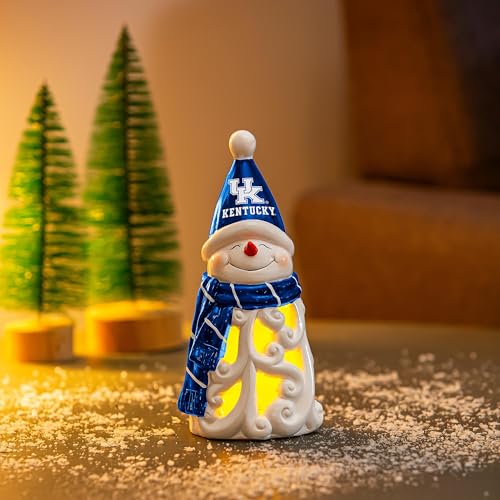 NCAA University of Kentucky Lighted Snowman Figurine Ornaments, 8
