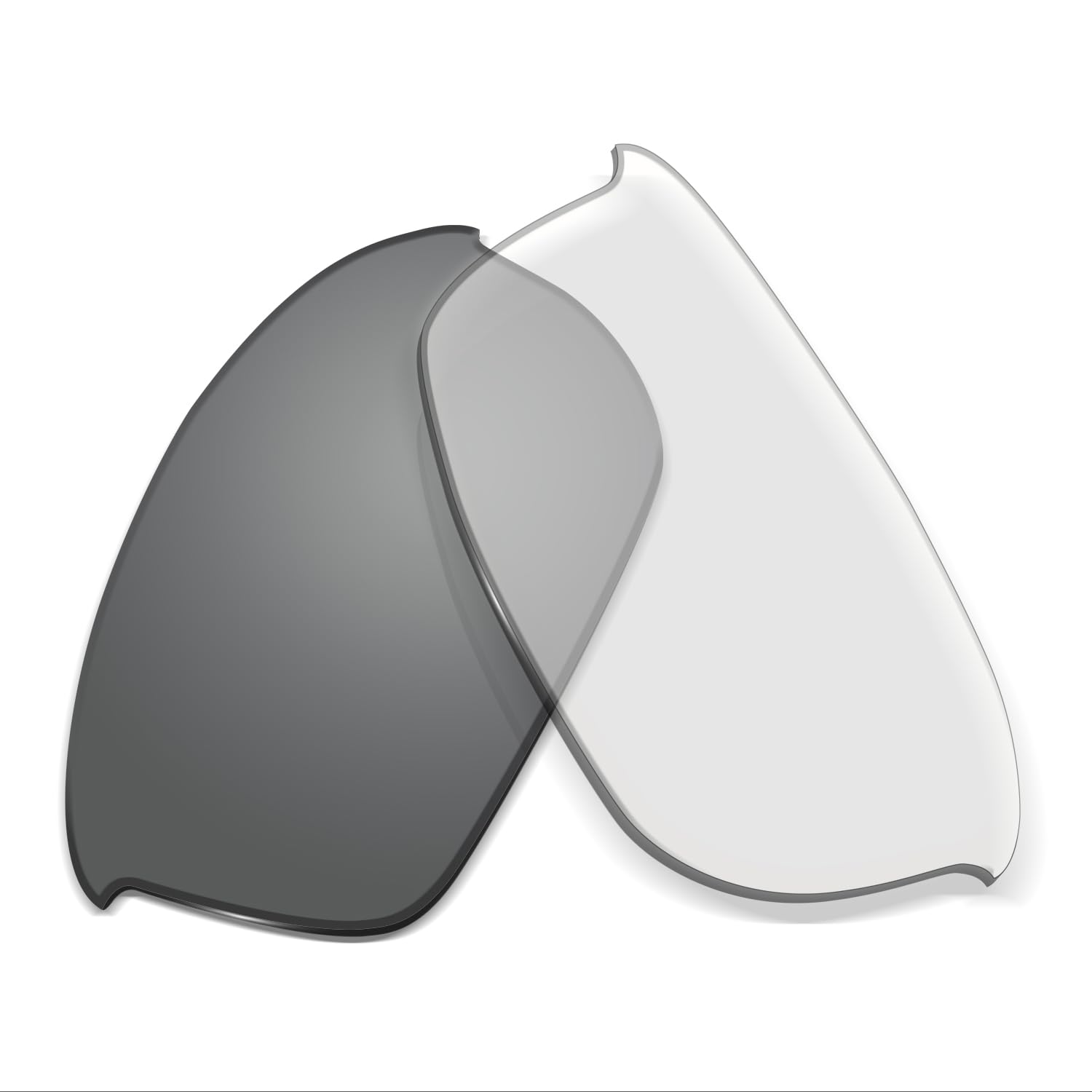 Lentes de repuesto de 1,5 mm compatibles con gafas de sol Oakley Bottle Rocket OO9164 de 62 mm, antiarañazos
