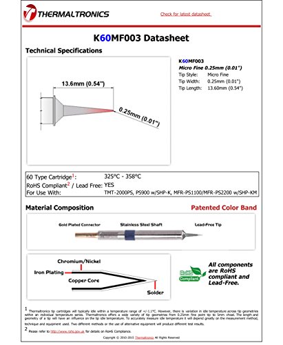 Image of Thermaltronics K60MF003 Micro Fine 0.25mm (0.01in)