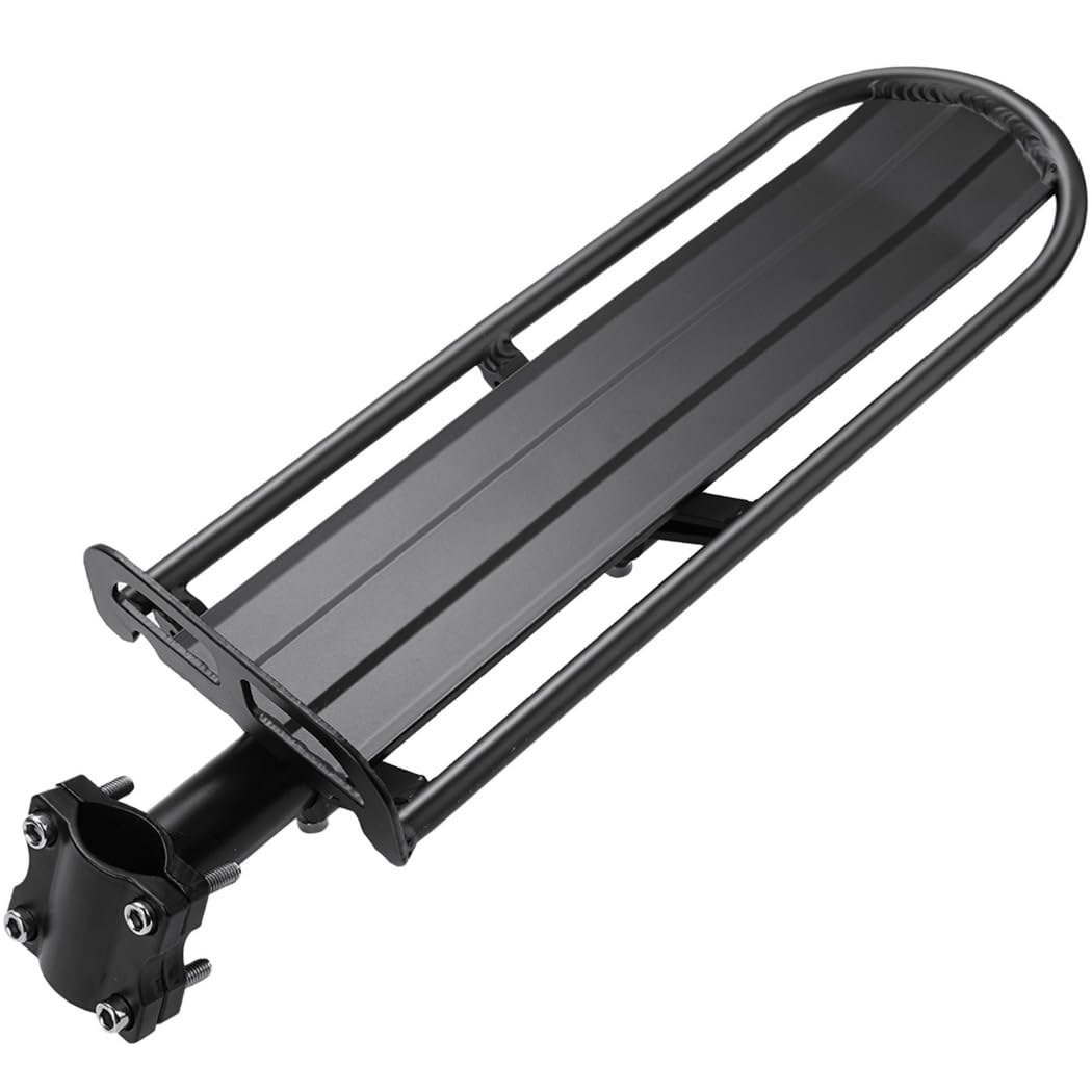 Verstellbares Fahrrad-Pannier-Rack, Universal-Design aus Aluminiumlegierung, 10 kg Tragkraft, Sattelrohrhalterung am Hinterbau für Gepäck/Rucksack, für MTB, City- und Faltrad, Sattelrohr 22-35 mm