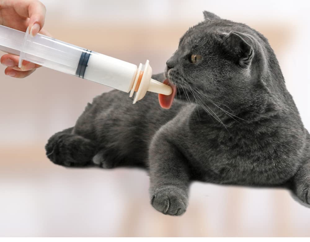 Kit de biberón para mascotas, jeringa para mascotas, dispensador de píldoras para mascotas, biberón de alimentación para gatos y perros y chupete de silicona para animales pequeños,