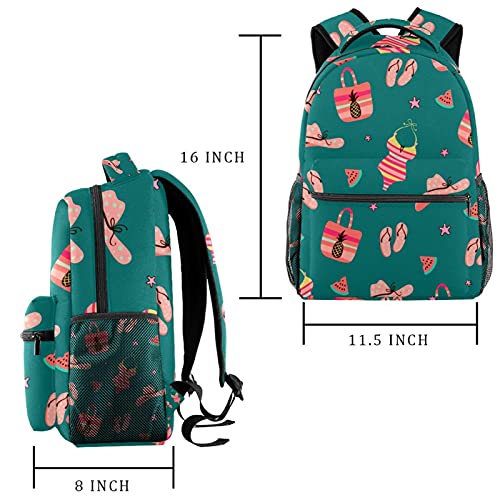 Sac à dos femme Hello Summer Beach multicolore grand format