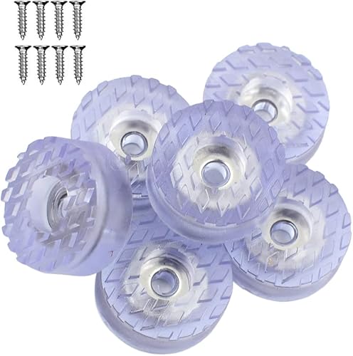 Miniatura 6 de DGOL 20 piezas de goma estables atornilladas para sillas de mesa, patas de muebles, almohadillas protectoras con tornillos de instalación de acero