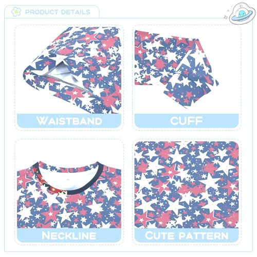 Usa 4th July Stars Retro Kids Boys Hoodie Sweatshirt Fleece Tops Clothing Shirts Party 4T3