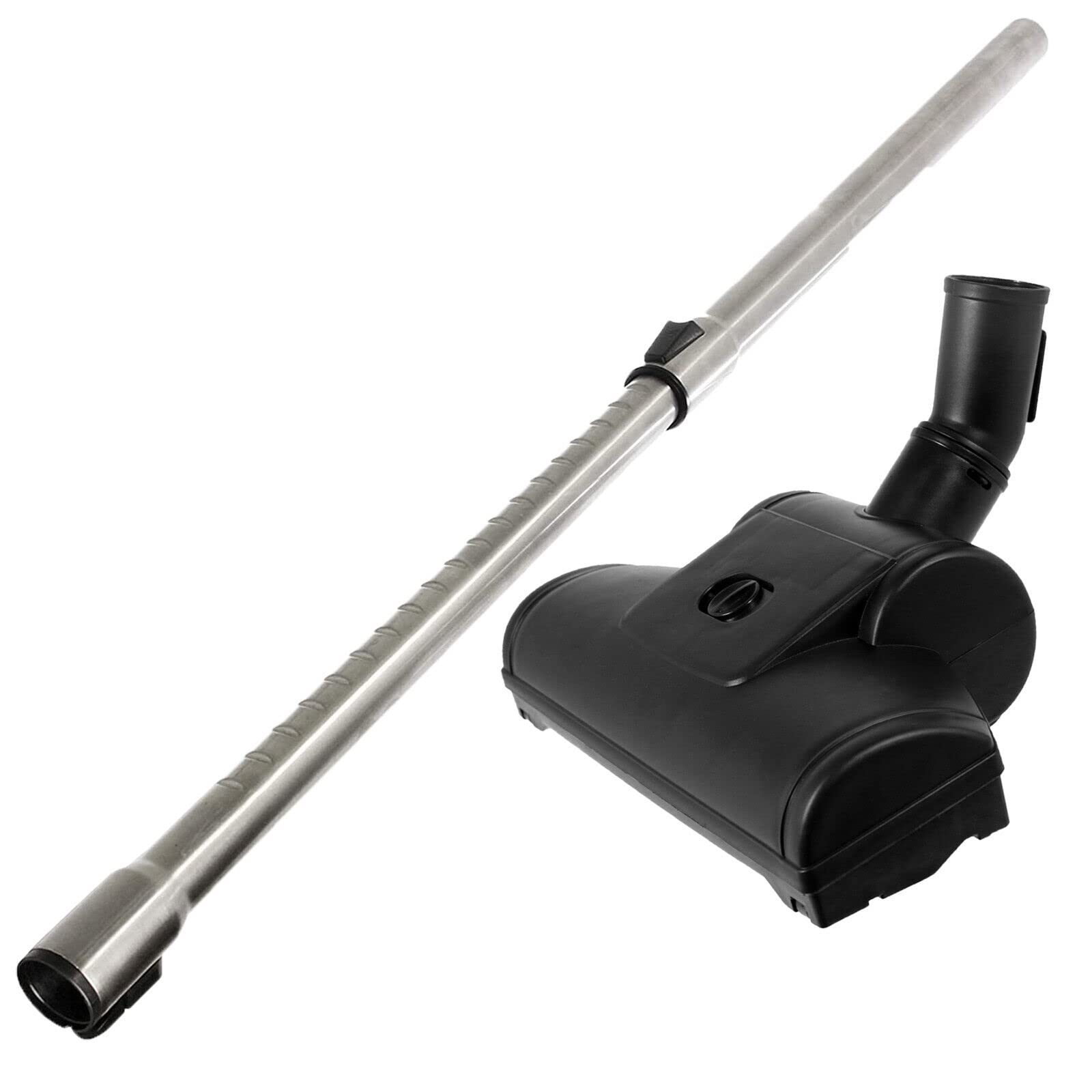 Spares2go Black Vacuum Telescopic Extension Rod + Turbo Floor Head 35Mm Compatible With Miele S5210 S5211 S5261 Tt5000
