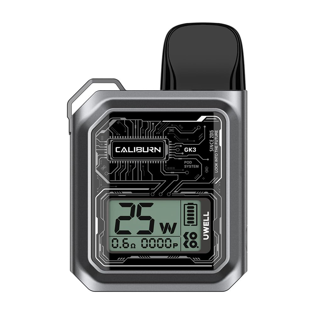Uwell CALIBURN GK3 E Zigarette Vape Set, 2ml 900mAh 25W, Vape ohne Nikotin No Liquid(Silber)