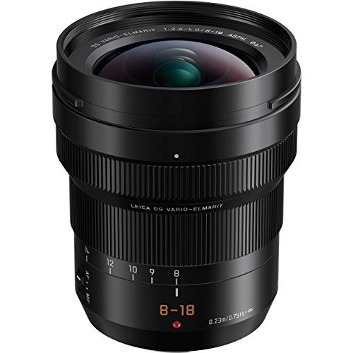 Image of PANASONIC LUMIX Professional 8-18mm Camera Lens, G LEICA DG VARIO-ELMARIT, F2.8-4.0 ASPH, Mirrorless Micro Four Thirds, H-E08018 (Black) (Renewed)