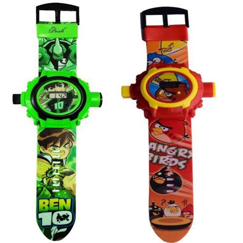 KushJay Ben 10 and Angry Bird 24 Images Digital Multicolour Dial Boys and Girls Projector Watch - Pack of 2 (B07TRW9GJW) Amazon Price History, Amazon Price Tracker