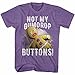 American Classics Shrek Movie Gumdrop Buttons Purple Heather Adult T-Shirt Tee, Retro Purple Heather, Small