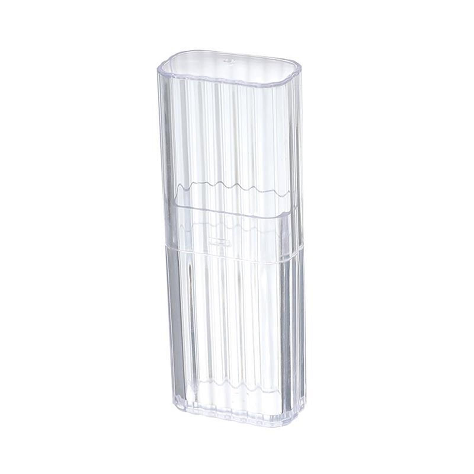 Giyxhu Color2 6Pcs Transparent Storage Box Household Supplies Cotton Swab Case Portable Travel Toothpick Band-Aid Container For Toothpick