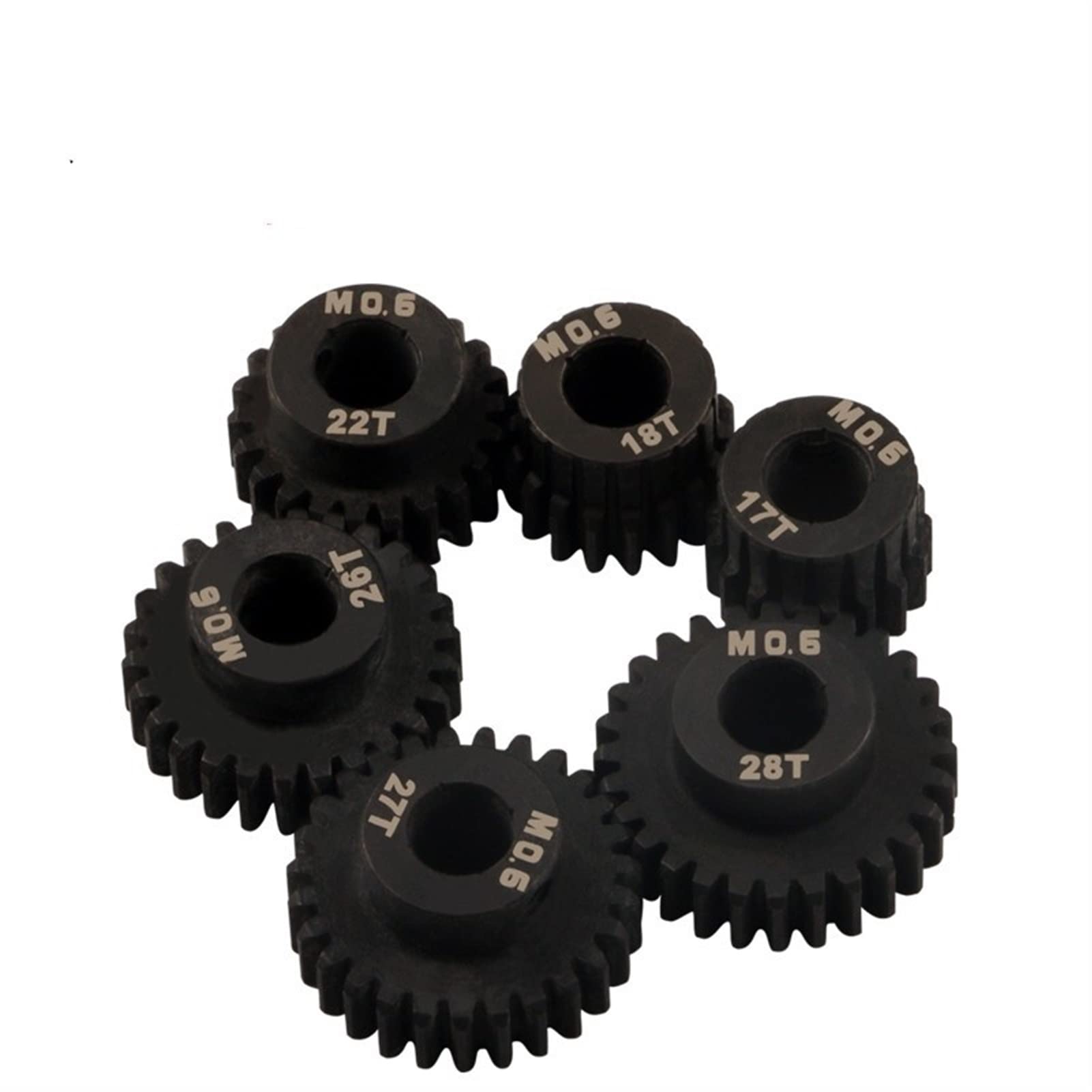 0,6 Modul Kegelritzel 5mm Bohrung – Stahl, 20 Zähne, Für Motorwelle & Getriebe (1 Stück)