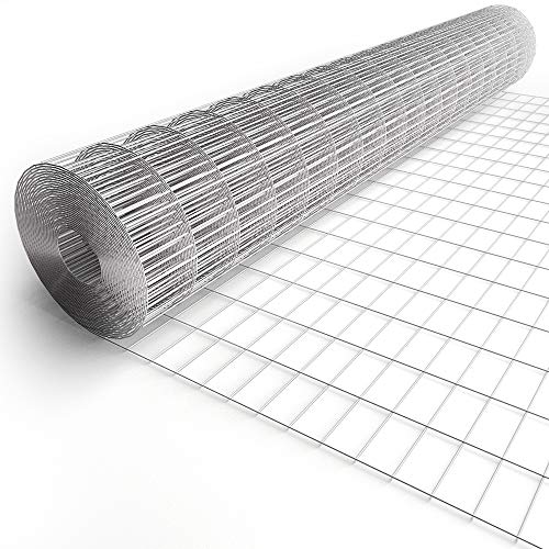 Amagabeli 6ft x 100ft Hardware Cloth 2"X4" Square Openings Hot-Dipped Galvanized Welded 15 Gauge Wire Mesh Fence Roll for Garden Fencing Deer Sheep Animal Enclosure