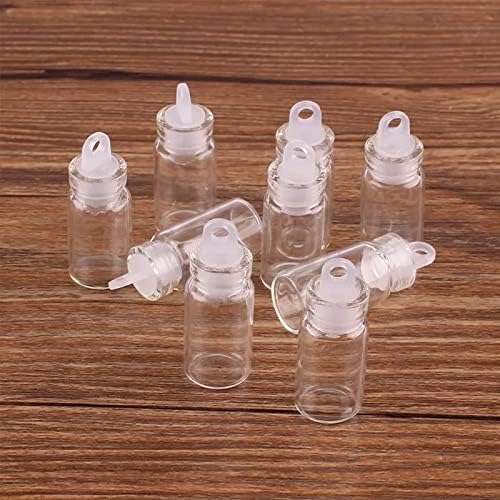 Perfect Pricee 12pcs Lovely Small Wish Bottle Tiny Clear Empty Wishing Glass Message Vial with Cork Stopper 1ml Mini Containers Bottle (2CM) - 12 Pieces