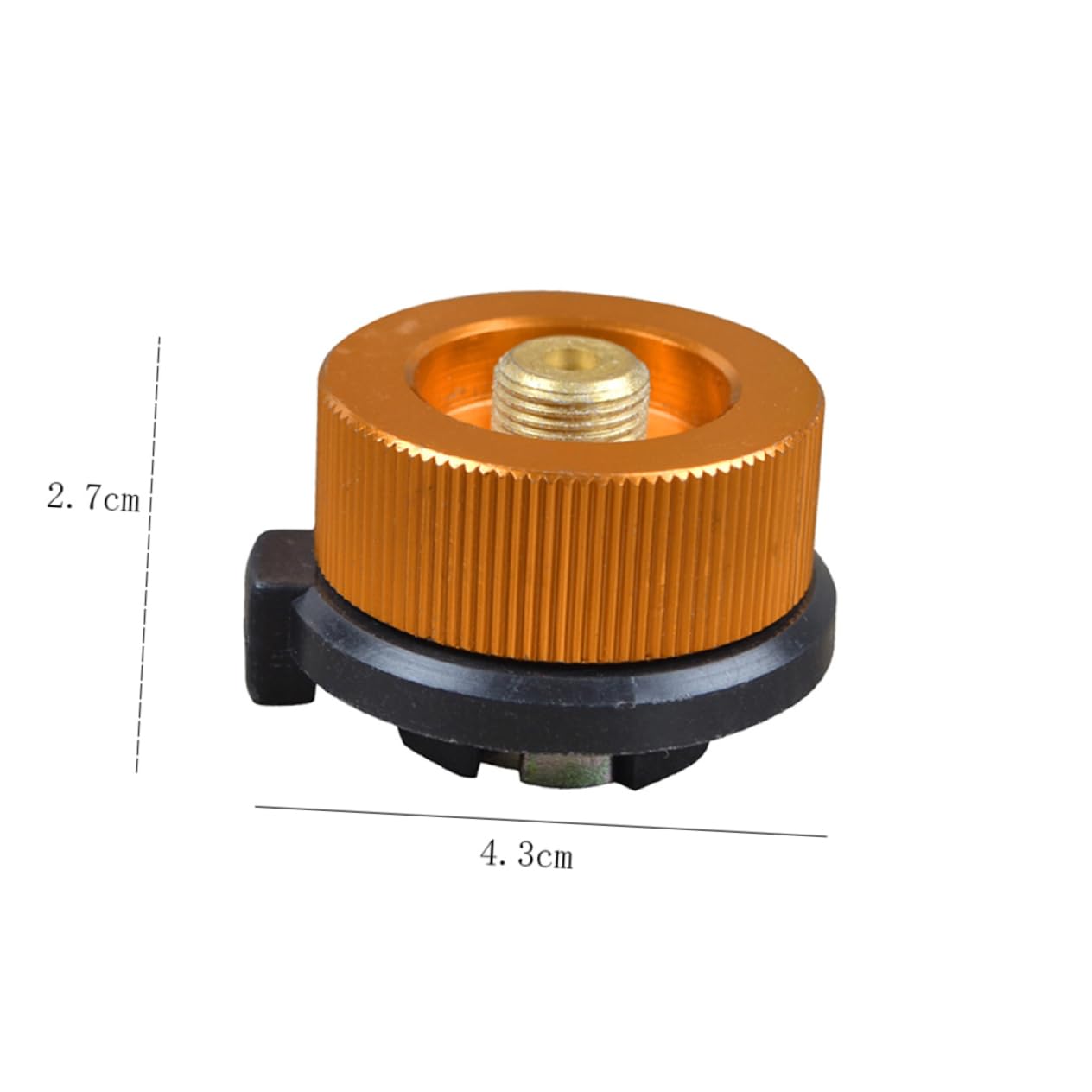 KICHOUSE Flat Gas Tank Inflation Valve Kit for Camper Cylinder BBQ Gas Bz1163-2 Stove Adapter Nozzle Made of Metal