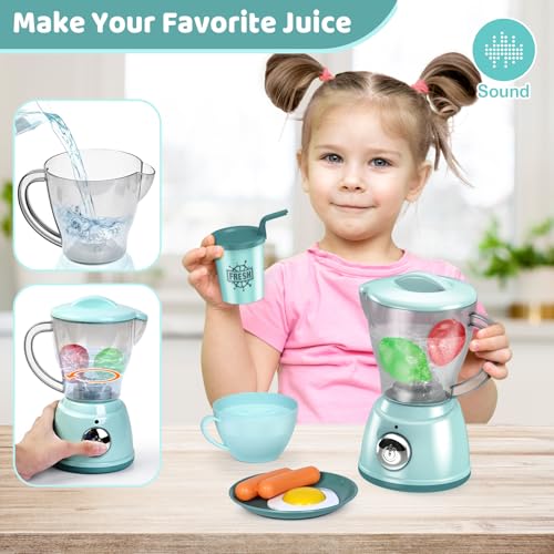 Shemira SH-24U-4PXJD Pretend Play Kitchen Appliances Toy Sets With Coffee Maker, Blender, Mixer, Toaster, Kids Kitchen Playset thumb #5