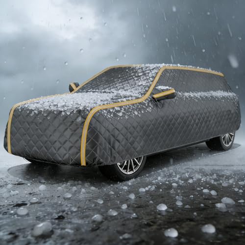 Housse Voiture Anti-grêle pour Renault R5 Gordini 1976-1981 Bache Voiture,Tous Temps Protection Coton Épais Bache Voitures Anti-grêle Résistant Pluie Neige...